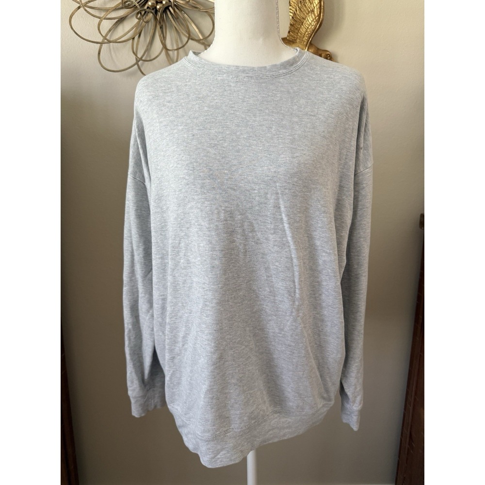 Athleta Gray Tencel Modal Crewneck Sweatshirt Womens Medium Relaxed Pullover
